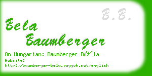 bela baumberger business card